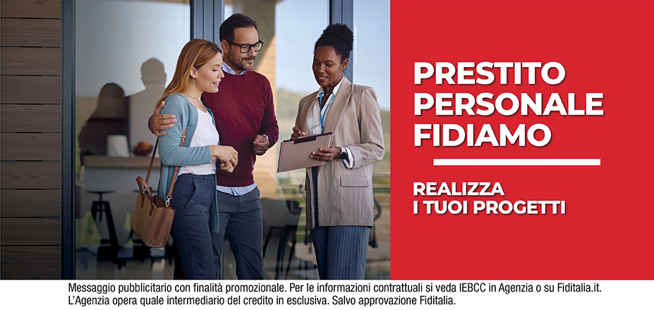 Agenzia Financial Consulting S.n.c. Fiditalia | Alcamo | Prestito Personale Fidiamo - Ti aspettiamo per realizzare i tuoi progetti. Messaggio pubblicitario con finalità promozionale. Per le informazioni contrattuali si veda IEBCC in Agenzia o su Fiditalia.it. L’Agenzia opera quale intermediario del credito in esclusiva. Salvo approvazione Fiditalia.